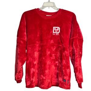 Disney Parks Red Plush Spirit Jersey Walt Disney World Pullover Size M - NWOT